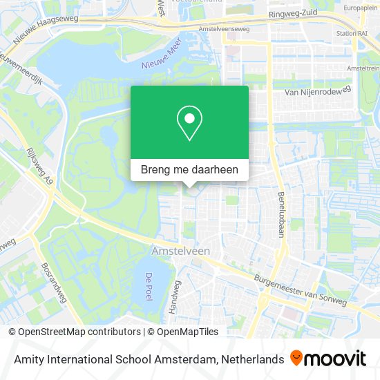 Amity International School Amsterdam kaart