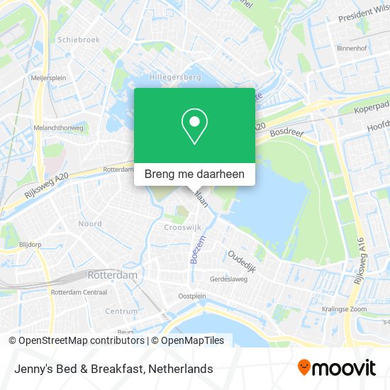 Jenny's Bed & Breakfast kaart