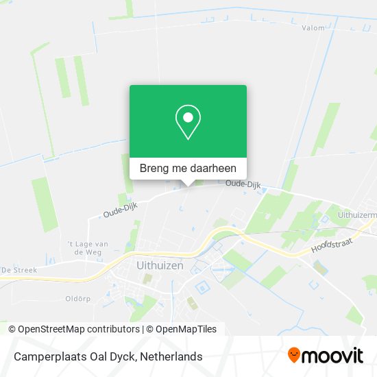 Camperplaats Oal Dyck kaart