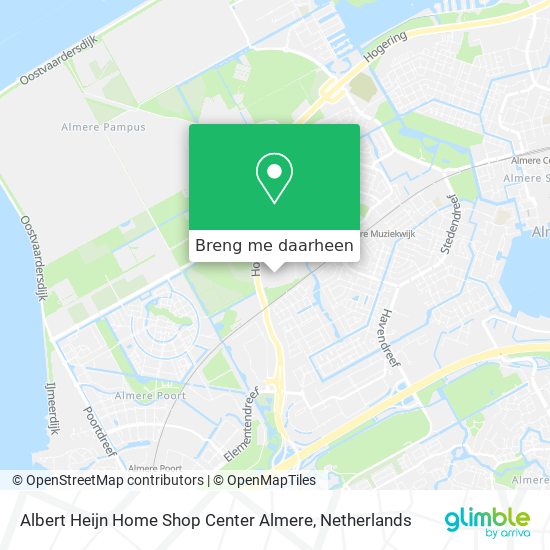 Albert Heijn Home Shop Center Almere kaart
