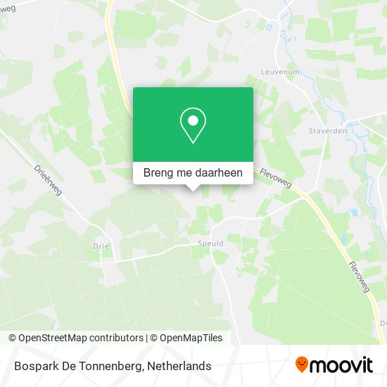 Bospark De Tonnenberg kaart