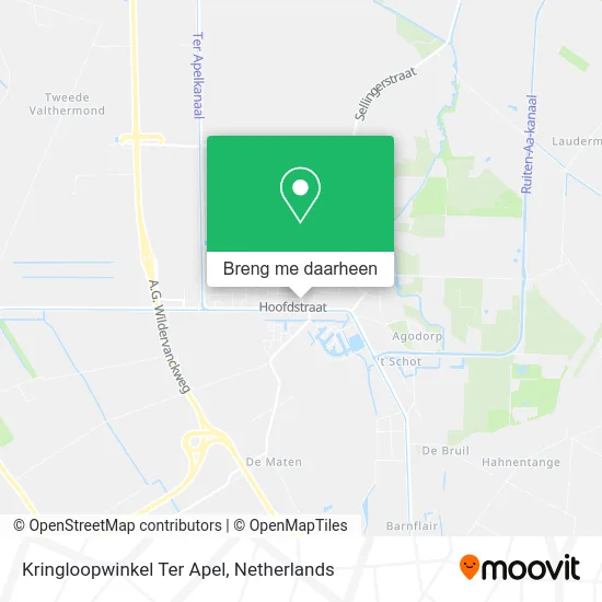 Kringloopwinkel Ter Apel kaart