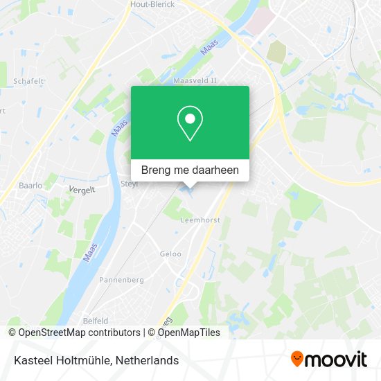 Kasteel Holtmühle kaart