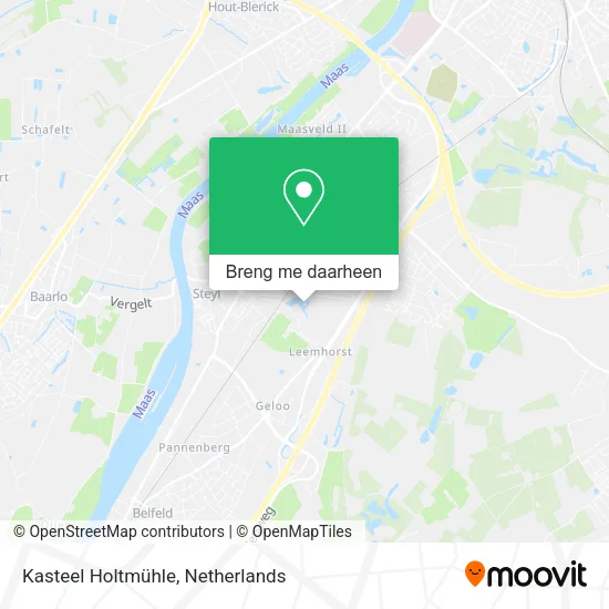 Kasteel Holtmühle kaart