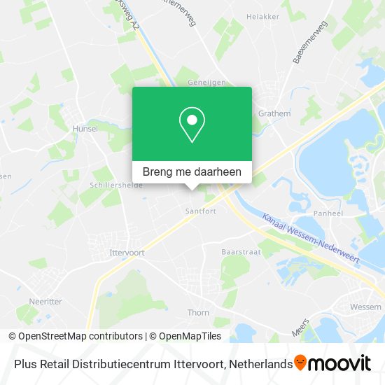 Plus Retail Distributiecentrum Ittervoort kaart