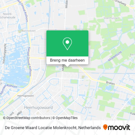 De Groene Waard Locatie Molenkrocht kaart