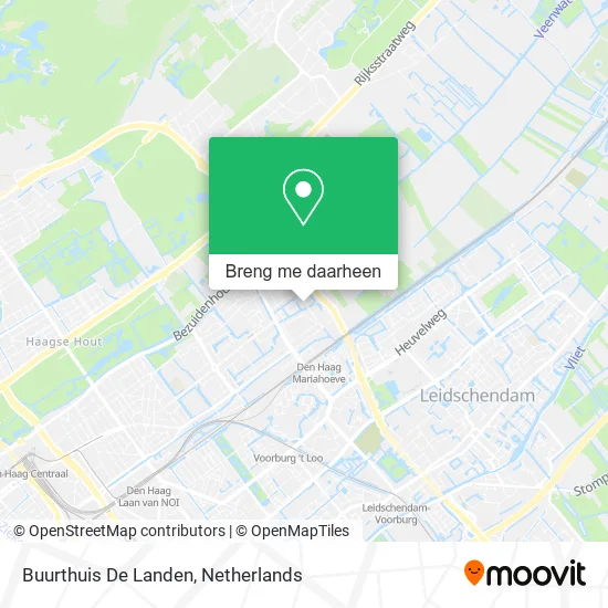 Buurthuis De Landen kaart
