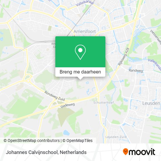 Johannes Calvijnschool kaart
