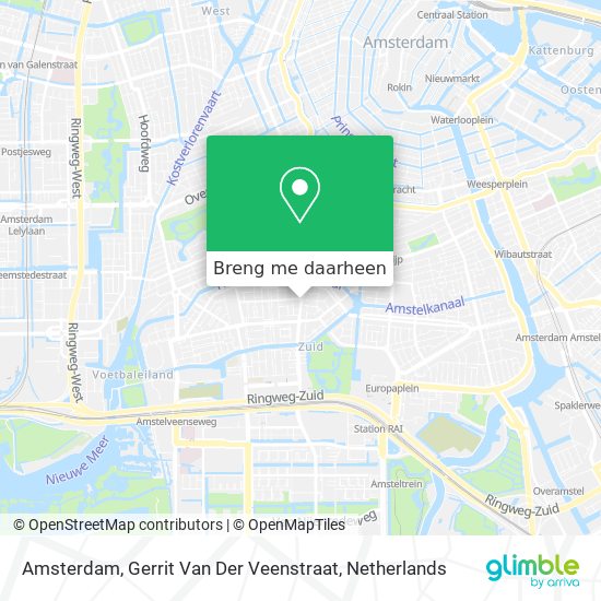 Amsterdam, Gerrit Van Der Veenstraat kaart
