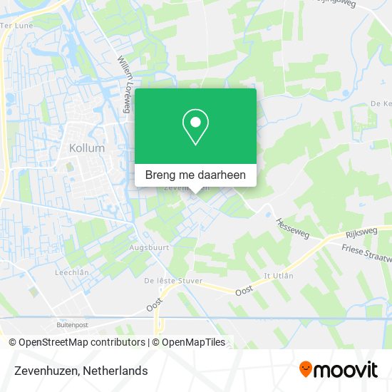 Zevenhuzen kaart