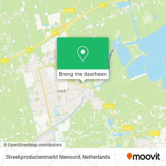 Streekproductenmarkt Nienoord kaart