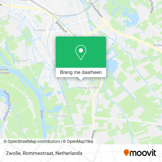 Zwolle, Rommestraat kaart