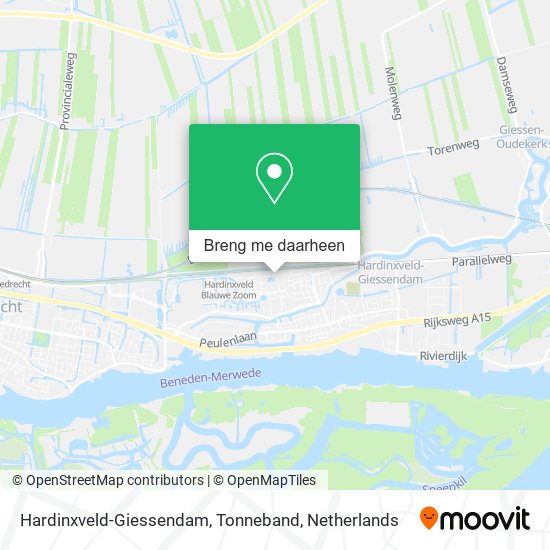 Hardinxveld-Giessendam, Tonneband kaart