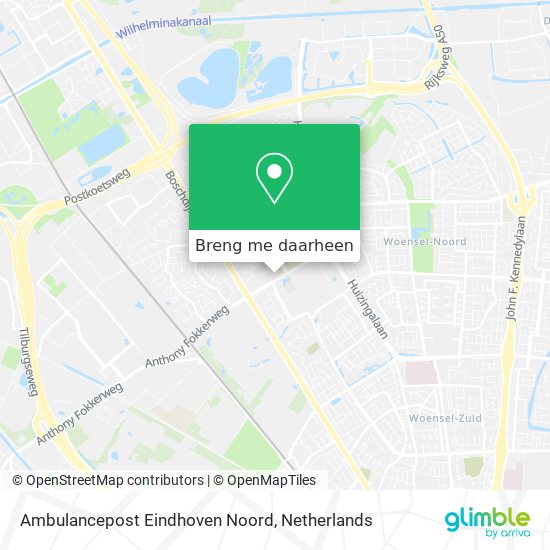 Ambulancepost Eindhoven Noord kaart
