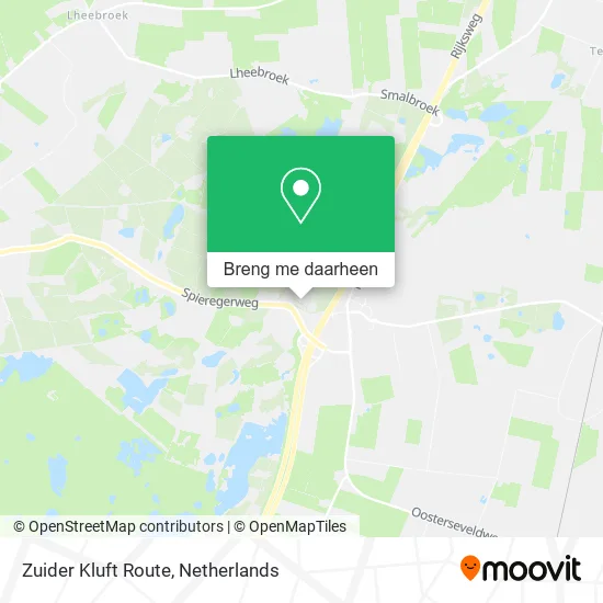 Zuider Kluft Route kaart