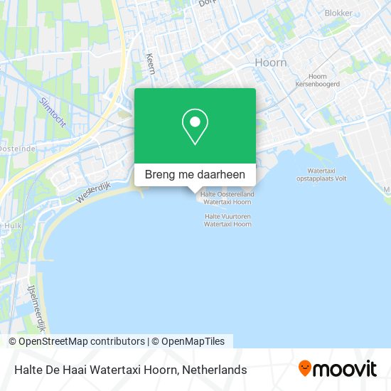 Halte De Haai Watertaxi Hoorn kaart