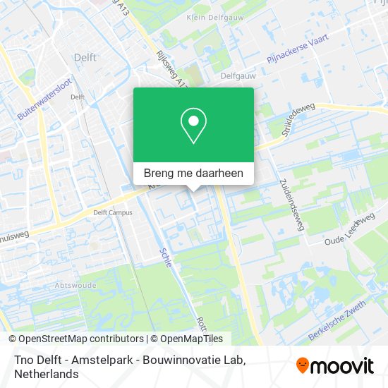 Tno Delft - Amstelpark - Bouwinnovatie Lab kaart