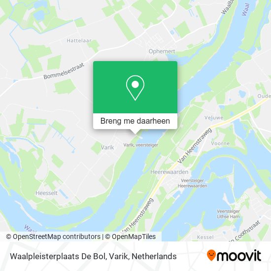 Waalpleisterplaats De Bol, Varik kaart