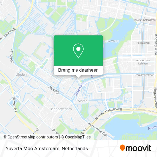 Yuverta Mbo Amsterdam kaart
