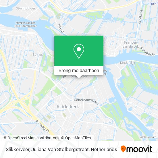 Slikkerveer, Juliana Van Stolbergstraat kaart