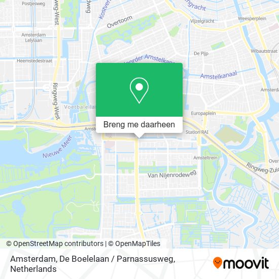 Amsterdam, De Boelelaan / Parnassusweg kaart