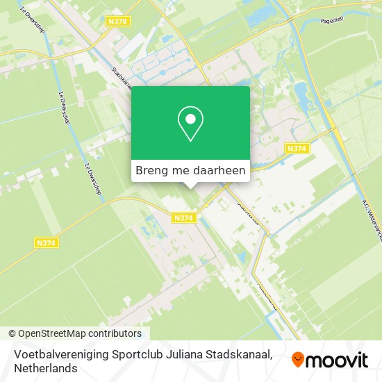 Voetbalvereniging Sportclub Juliana Stadskanaal kaart