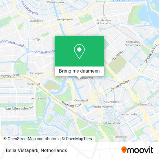 Bella Vistapark kaart