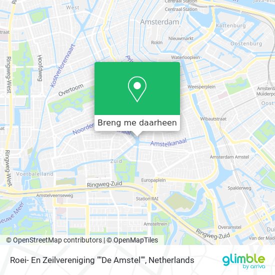 Roei- En Zeilvereniging ""De Amstel"" kaart