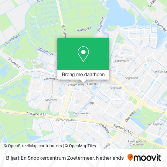 Biljart En Snookercentrum Zoetermeer kaart