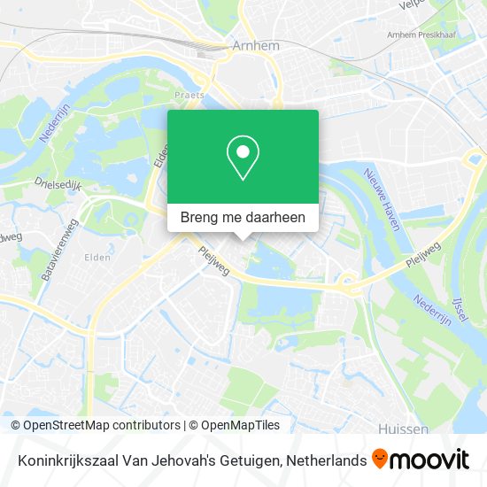 Koninkrijkszaal Van Jehovah's Getuigen kaart