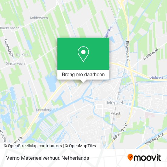 Verno Materieelverhuur kaart