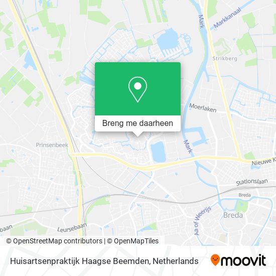 Huisartsenpraktijk Haagse Beemden kaart