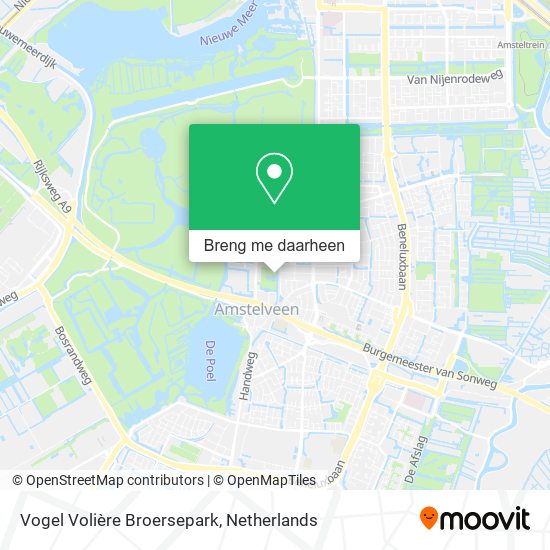 Vogel Volière Broersepark kaart