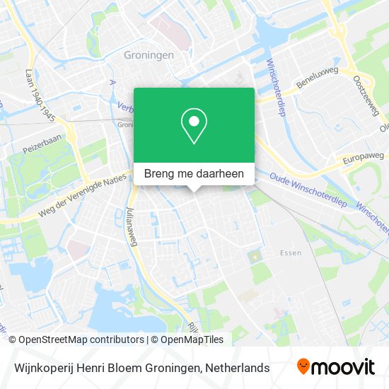 Wijnkoperij Henri Bloem Groningen kaart