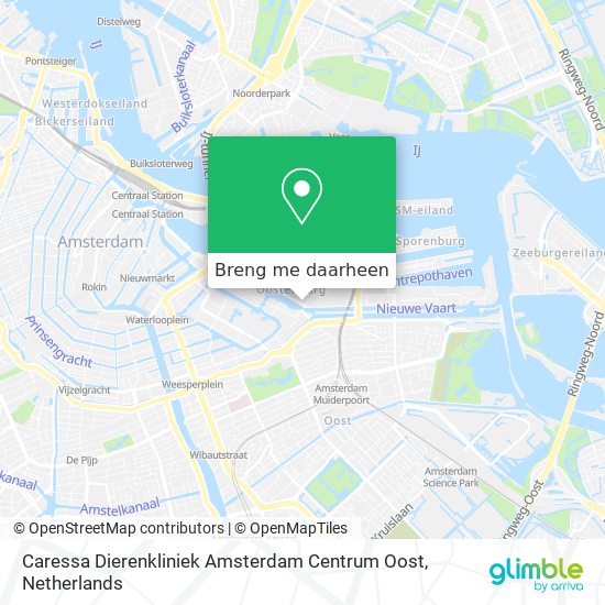 Caressa Dierenkliniek Amsterdam Centrum Oost kaart