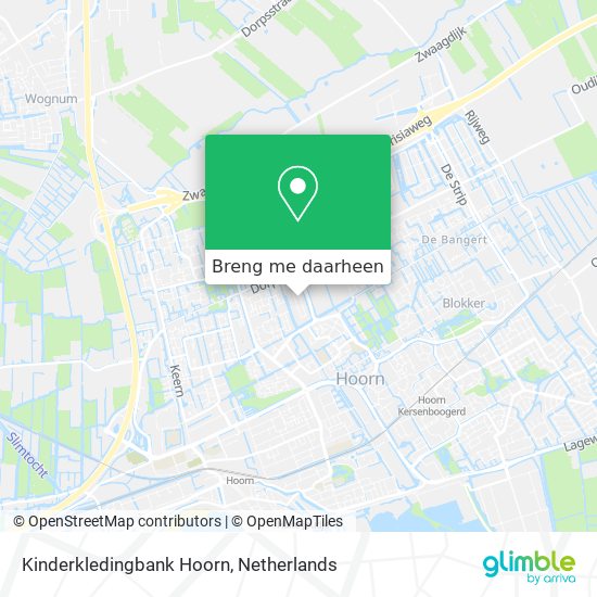 Kinderkledingbank Hoorn kaart