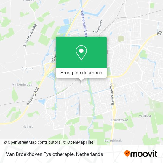 Van Broekhoven Fysiotherapie kaart