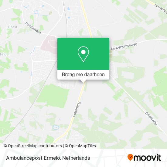 Ambulancepost Ermelo kaart