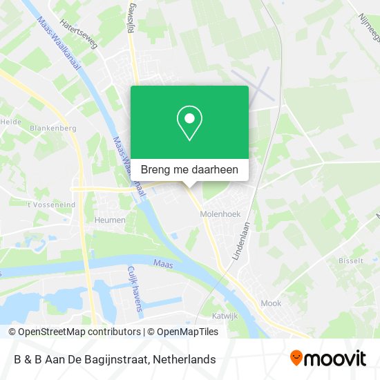 B & B Aan De Bagijnstraat kaart