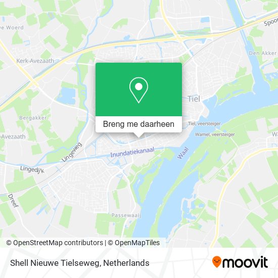 Shell Nieuwe Tielseweg kaart