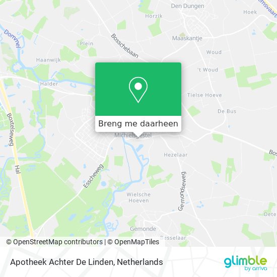 Apotheek Achter De Linden kaart