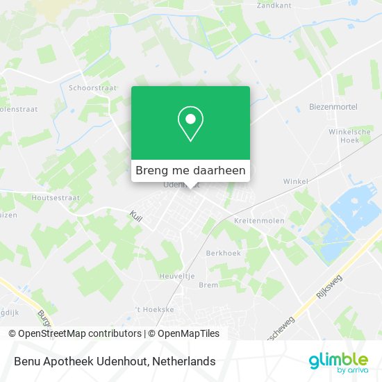 Benu Apotheek Udenhout kaart