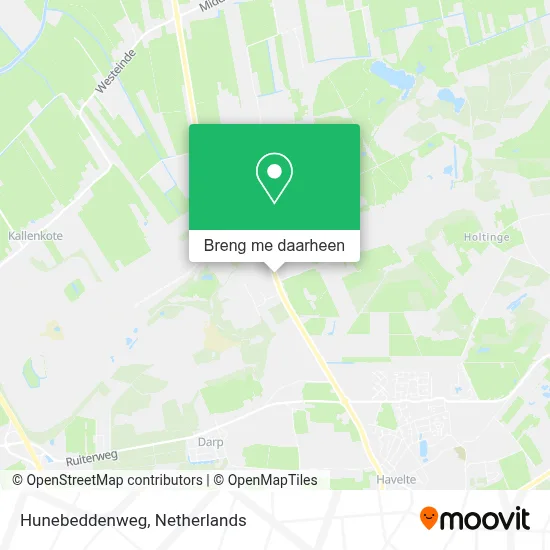 Hunebeddenweg kaart