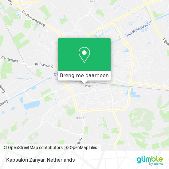 Kapsalon Zanyar kaart