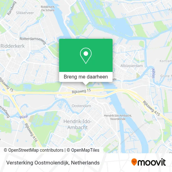 Versterking Oostmolendijk kaart