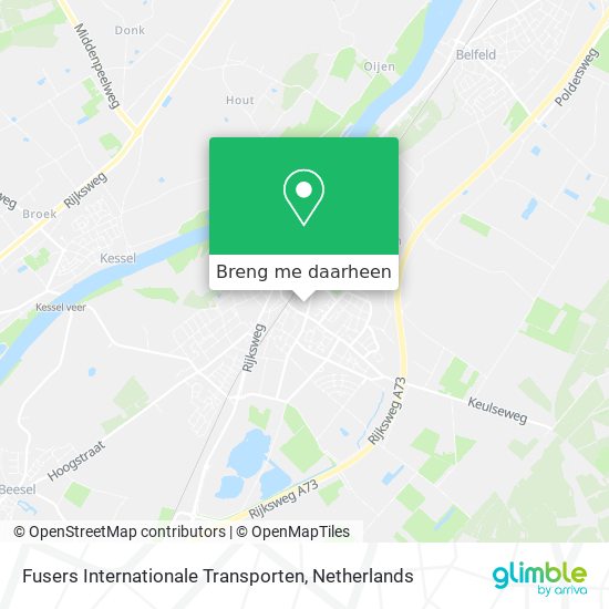 Fusers Internationale Transporten kaart