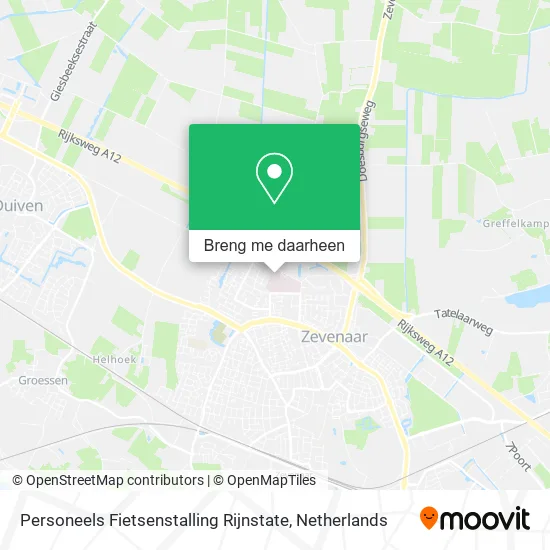Personeels Fietsenstalling Rijnstate kaart