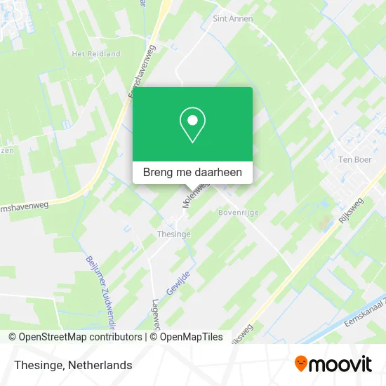 Thesinge kaart