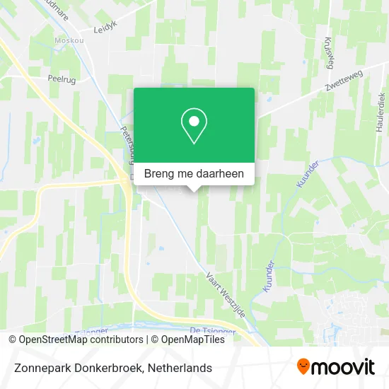 Zonnepark Donkerbroek kaart