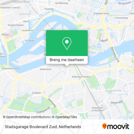 Stadsgarage Boulevard Zuid kaart